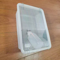 Cage de laboratoire pour rats, cage d'élevage pour hamsters domestiques, cage de transport pour rats, cage de reproduction avec bouteille d'eau et couvercle en filet.