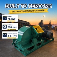 Broyeur de bois pour champignons India Machinery Buyer MX-1000, capacité 4-6T/H, moteur en cuivre pur, garantie TT, dépôt de 30%