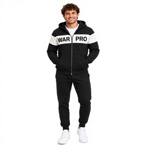 Sudadera con Capucha para Hombre, Negra y Blanca, de Felpa, Corte Regular, Diseño Sólido, Transpirable, de Secado Rápido, para Invierno - Product Image 1