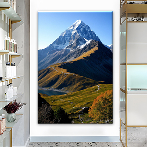 Impression sur toile de la montagne de neige de Gongga - Décoration de sentier de randonnée d'<span class=keywords><strong>automne</strong></span> - Product Image 4