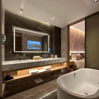 Miroir intelligent anti-buée pour salle de bain, étanche, avec système Google, rétroéclairage LED, tactile, miroir magique, taille personnalisée pour appartement, hôtel, projet