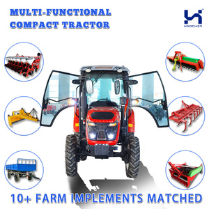 Tracteur agricole robuste à moteur diesel, 80 CV, avec système hydraulique et charrue - Product Image 2