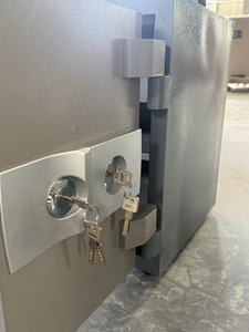 Gray <b>Fireproof</b> <b>Document</b> Safe <b>Box</b> Two Key Lock Steel Safe Cabinet <b>for</b> Home Office Hotel - Product Image 3