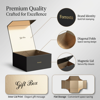 Boîte à bijoux de luxe haut de gamme en matériaux recyclés avec fermeture magnétique et forme personnalisée pour l'emballage de montres et de lunettes