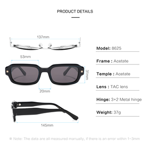 <span class=keywords><strong>Occhiali</strong></span> da Sole Vintage di Alta Qualità per Donna, Lenti Polarizzate in Acetato, per Outfit Quotidiani e Streetwear - Product Image 6