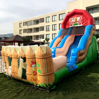 Toboggan gonflable ferme, château gonflable commercial pour fêtes et événements extérieurs