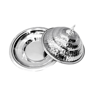 Plato de Acero Inoxidable Dorado con Tapa en Forma de Gota, Plato Retro para Frutas con Tapa, Recipiente de Lujo para Dulces - Product Image 4
