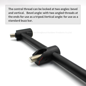 Barre anti-tiraillement en alliage d'aluminium à 2 tiges, extra longue de 9,6 pouces, pour utilisation avec un trépied ou comme barre anti-tiraillement standard pour la pêche à la carpe - Product Image 2