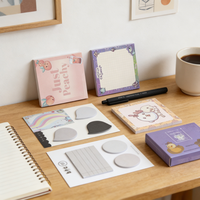 Marque-page autocollant magnétique personnalisé en forme de triangle, avec index en papier coloré, petit mémo décoratif pour l'école