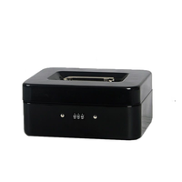 Caja de Seguridad Portátil para Documentos A4 con Cerradura de Combinación de 3 Dígitos, Caja de Metal Grande para Efectivo con Asa de Acero Inoxidable para Oficina en Casa
