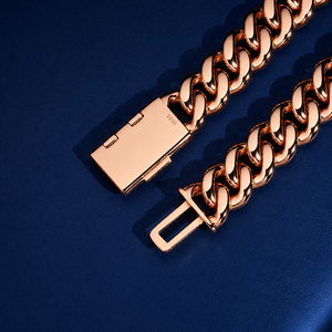 Rose Gold Plated 18MM Miami Cuban Link <b>Chain</b> 925 Silver <b>Iced</b> <b>Out</b> Moissanite Hip Hop Necklace Luxury Jewelry for Men - Product Image 4
