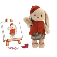 Peluche personnalisée avec boîte surprise - Design brodé, doublure en nylon et en maille