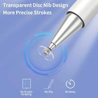 Elegante Lápiz Óptico Dual Capacitivo de Plástico y Metal con Punta Reemplazable para Pantallas Táctiles de iPhone, iPad y Android