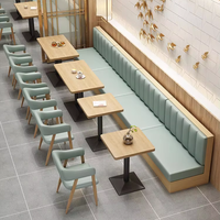 Restaurant moderne de style occidental, boutique de thé, café, restaurant, meubles, banquette, table, chaise de salle à manger en bois massif pour la cantine de l'hôtel
