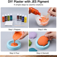 TIMESRUI Colorant liquide pigmenté ultra concentré à base d'eau, non toxique, pour Jesmonite, plâtre, résine aqueuse, ciment, béton