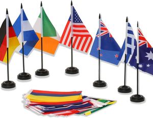 ธงชาติอเมริกาแบบขายส่ง ธงขนาดเล็กตั้งโต๊ะสำนักงาน ทำจากไนลอน โพลีเอสเตอร์ ฐานพลาสติก - Product Image 2