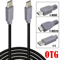 Mini 5P mâle vers type-c mâle adaptateur OTG plomb Micro USB C mâle vers mâle convertisseur avec Protection OTP nouveau câble de données d'état