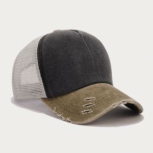 Color Clashing Washed Trucker <b>Hat</b> Trend Fashion Sun <b>Hat</b> <b>Summer</b> Sports Breathable Denim <b>Hat</b> - Product Image 6