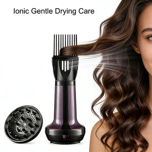 <span class=keywords><strong>Sèche</strong></span>-cheveux mains libres 3 en 1 avec peigne et diffuseur, technologie ionique négative pour le coiffage des cheveux bouclés, <span class=keywords><strong>silencieux</strong></span>, 800W, usage domestique - Product Image 1