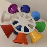Orff Percussion Instrument Colorful Mini Eight Tone Revolving Bell Educational Toy