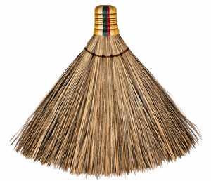 Balai en fibres écologiques avec manche en bambou, poils festonnés de longueur moyenne, style classique durable pour balayage extérieur, 45 pouces et plus - Product Image 3