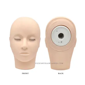 Phong Cách Mới Lash Đào Tạo Mannequin Đầu 3 Lớp Với 60 80 100 120 150 Lông