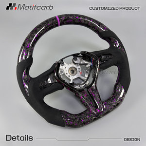 พวงมาลัยคาร์บอนไฟเบอร์สีม่วงแบบกำหนดเองสำหรับ Infiniti Q60 Q50 QX50 Q60S Red Sport 400 Sedan Coupe ปี 2017-2022 - Product Image 3