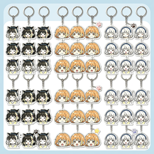 Low MOQ Custom <b>Cartoon</b> Acrylic UV Printing Charm Accessories Keychain Chain Split <b>Ring</b> Jump Connector <b>Rings</b> Wholesale - Product Image 1