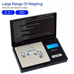 HY-CS 200g 0.01g profesyonel mini dijital elmas cep ölçeği - Product Image 2