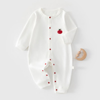 Unisex Reine Baumwolle Gestrickte Strampler Wasserdicht Atmungsaktiv Weich Sicher Knitterfrei Waschbar Niedlicher Cartoon-Druck Knöchellang Baby