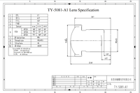 Objectif CCTV TOYO en gros M12 1/2.5 TY-5081-A1 Capteur 6G avec champ de vision 174/130/94° Résolution 3MP F2.4 Mise au point manuelle Étanche