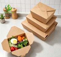 Boîte à repas écologique pour la restauration rapide SUMKOKA BPI Factory, emballage alimentaire en papier kraft à emporter