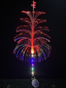 HB IP65 không thấm nước năng lượng mặt trời Powered LED sợi quang Cây giáng sinh ngoài trời Đèn sân vườn có thể điều chỉnh nhiệt độ màu cao CRI - Product Image 2