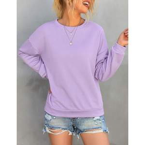 2025 sudaderas de seda informales para mujer con capucha, cuello redondo, manga larga, suéter suelto, Tops con técnicas bordadas - Product Image 3