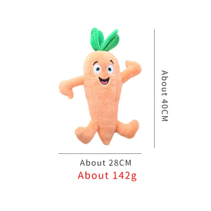 ของเล่นตุ๊กตาผักแบบใหม่ ดีไซน์น่ารัก ได้รับความนิยมสูง เสียงบีบสนุก ผิวสัมผัสนุ่มนวล ของเล่นบีบมีเสียงตลกๆ สำหรับสุนัข - Product Image 3