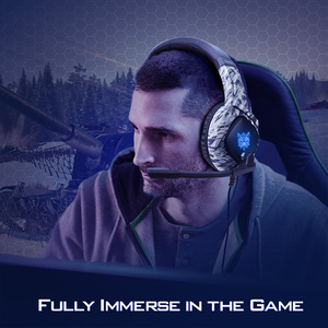 ตัวอย่างฟรี <span class=keywords><strong>ONIKUMA</strong></span> <span class=keywords><strong>K19</strong></span> ชุดหูฟังเล่นเกม RGB แบบมีสายลวงตาหิมะสีเทาลดเสียงรบกวน - Product Image 6