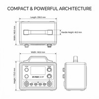 EV-Peak U4-HP 2400W Pengisi Daya dan Pengosong Daya Dua Kanal 25A Per Kanal 6-14S CAN Bus untuk Drone UAV Pertanian