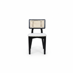 เก้าอี้ไม้ขนาดกะทัดรัดคลาสสิกพร้อมพนักพิงทอ - Product Image 2