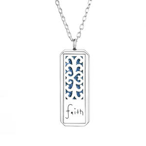 Joyería Unisex de Acero Inoxidable con Diseño Geométrico Rectangular de Moda para Parejas, Aromaterapia - Product Image 2