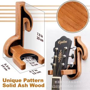 Support mural en bois pour guitare, design note de musique, durable, pour la décoration de chambre à coucher et de salon, support pour violon - Product Image 4