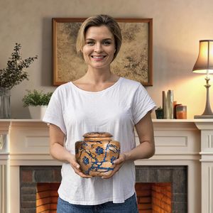 수제 나무 반려동물 화장 유골함 (발자국 기념 유골함, 강아지 또는 고양이용) - Product Image 3