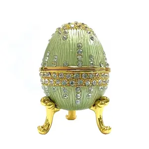 hot sale Wholesale jeweled trinket boxes russian faberge egg trinket jewellery boxes