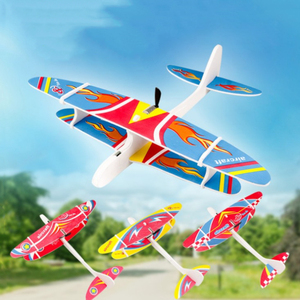 Diversión al aire libre para niños, juguete volador, modelo de planeador de avión lanzado a mano eléctrico, plástico moldeado por inyección para fiestas y juegos - Product Image 1