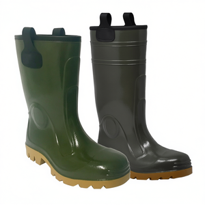 Botas de Seguridad TTAKE Verdes de PVC con Suela de Goma para Trabajo y Uso en Exteriores - Product Image 2