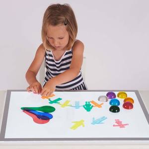 TOP enfants sensoriel boîte à lumière LED Montessori maternelle activité Table lumineuse meubles préscolaires pépinière bébé Table de jeu - Product Image 1