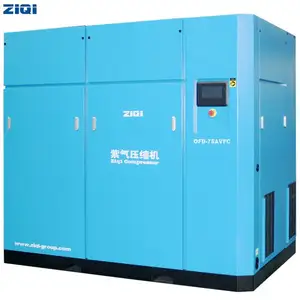 Customized 400V 410 cfm dry oil free stationary type air compressor screw equipment for silent with better service