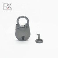 Cadenas en forme d'ours de couleur de pistolet en alliage de Zinc avec boucle de verrouillage à clé en métal pour fermeture de sac boîte à bijoux accessoire de valise à bagages