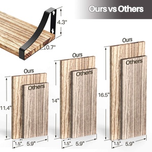 <strong>Antique</strong> <strong>Wooden</strong> Wall <strong>Shelf</strong> Set Custom Wall Mounted Floating <strong>Shelves</strong> - Product Image 3