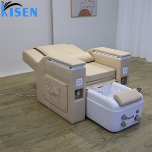 KISEN Wholesale Pedicure Chair for Nail Salon Color Customized Electric Adjustable Seat Backrest for Hair Spa Kneading Massage - Product Image 3