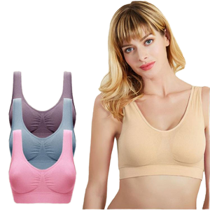 Soutiens-<span class=keywords><strong>gorge</strong></span> écologiques sans armatures pour femmes, tailles S-6XL, grande taille, sexy, dos nu, sans couture, en maille, rembourrés, sans armatures, push-up, <span class=keywords><strong>soutien</strong></span>-<span class=keywords><strong>gorge</strong></span> à armatures, uni - Product Image 4